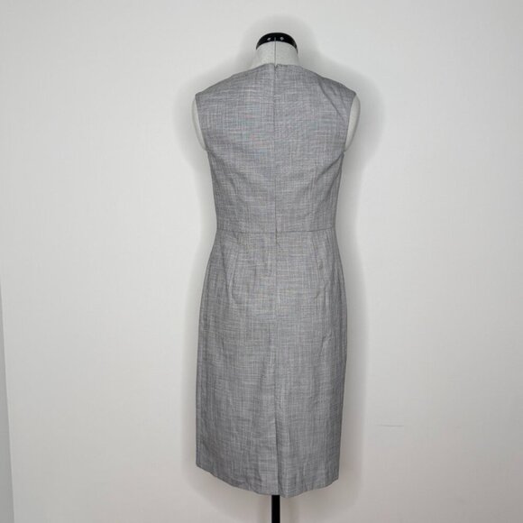 Ann Taylor NWT Gray Boatneck Draped Sheath Dress - Picture 3 of 7